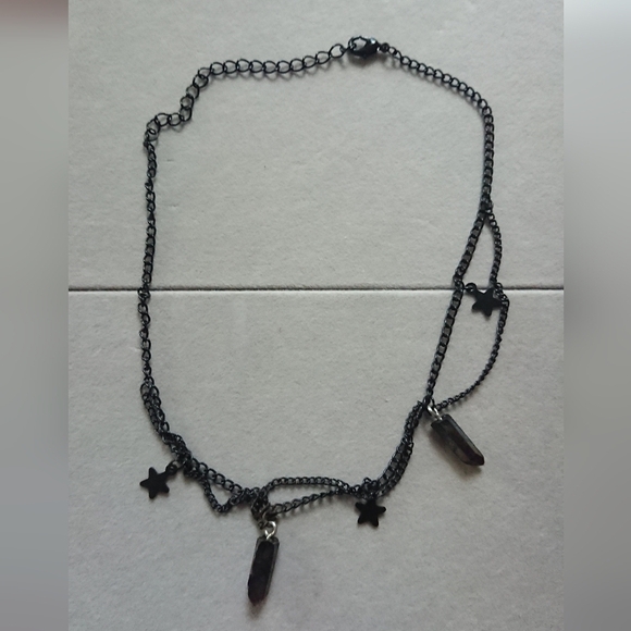 Urban Outfitters Jewelry - Dainty Black Star and charm Choker Necklace